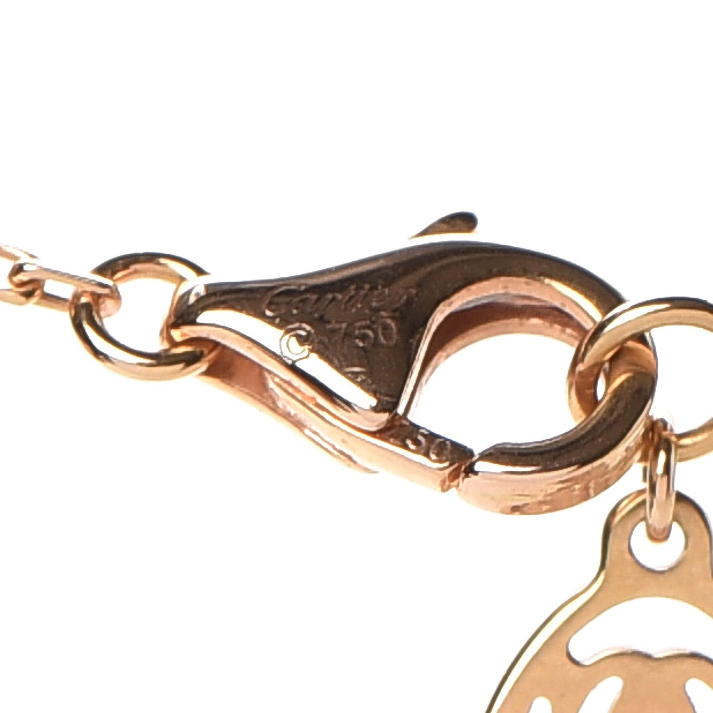 18K Pink Gold Diamond LM D'Amour Pendant Necklace