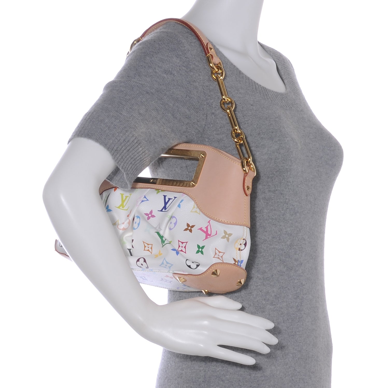 Louis Vuitton Monogram Multicolor Judy PM White 2 of 8