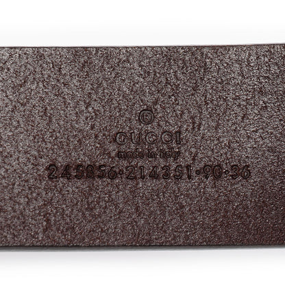 Gucci Leather Heart GG Lovely Belt 90 36 Cocoa 5 of 5