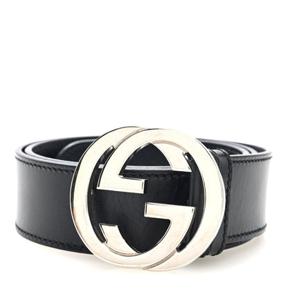 Gucci Calfskin Interlocking G Belt 85 34 Black 1 of 4