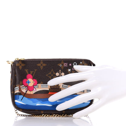 Louis Vuitton Monogram 2019 Christmas Animation Mini Venice Pochette Accessories Blue 2 of 12
