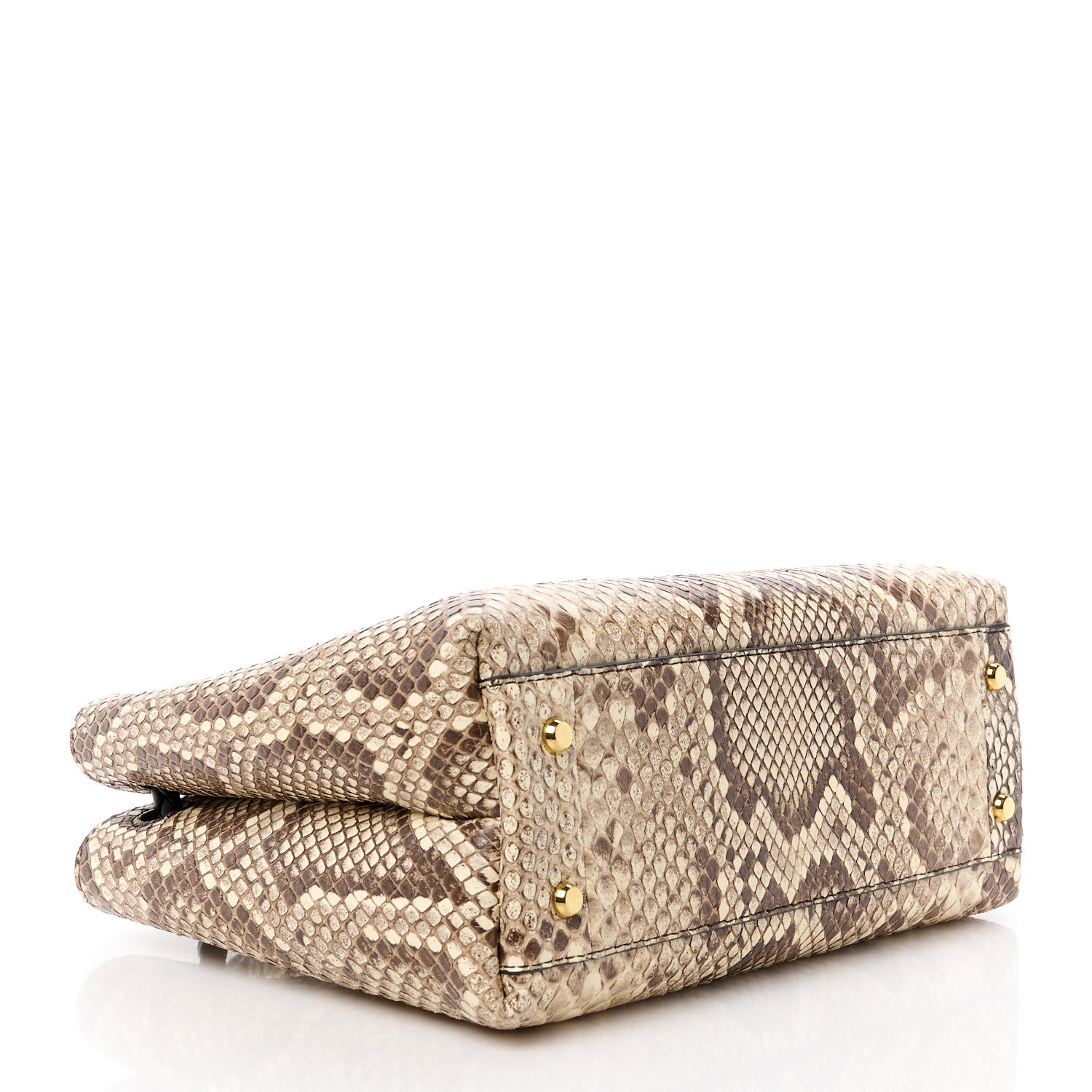 Bottega Veneta Snakeskin Intrecciato Small Andiamo Shoulder Bag Roccia Fondant 4 of 11