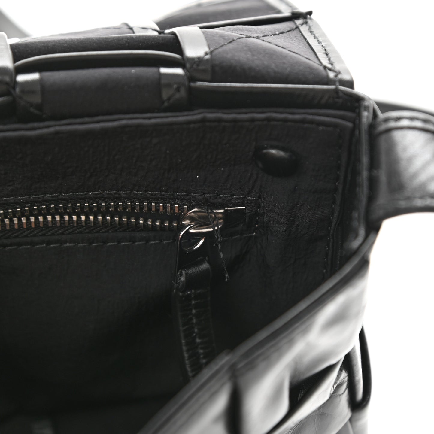 Paper Calfskin Maxi Intreccio Cassette Crossbody Bag Black