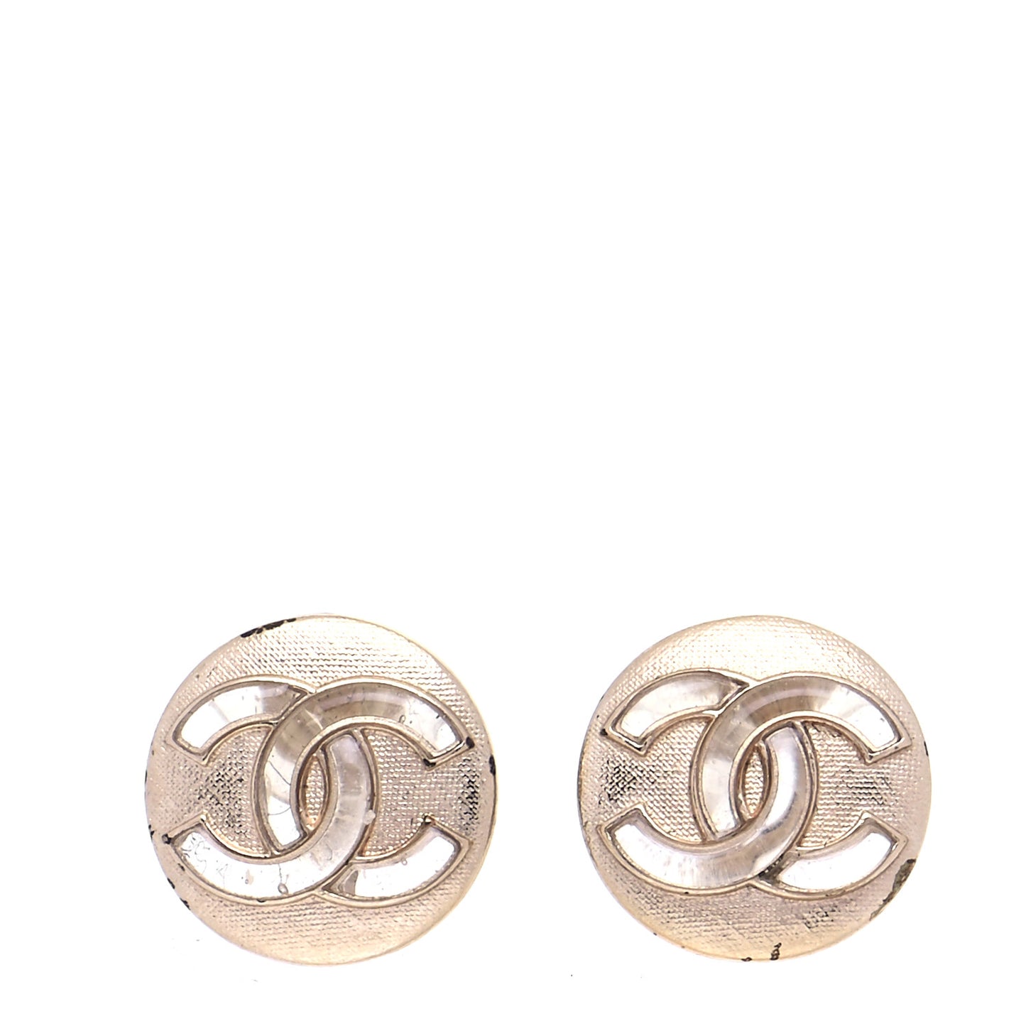 Metal CC Clip On Earrings Light Gold