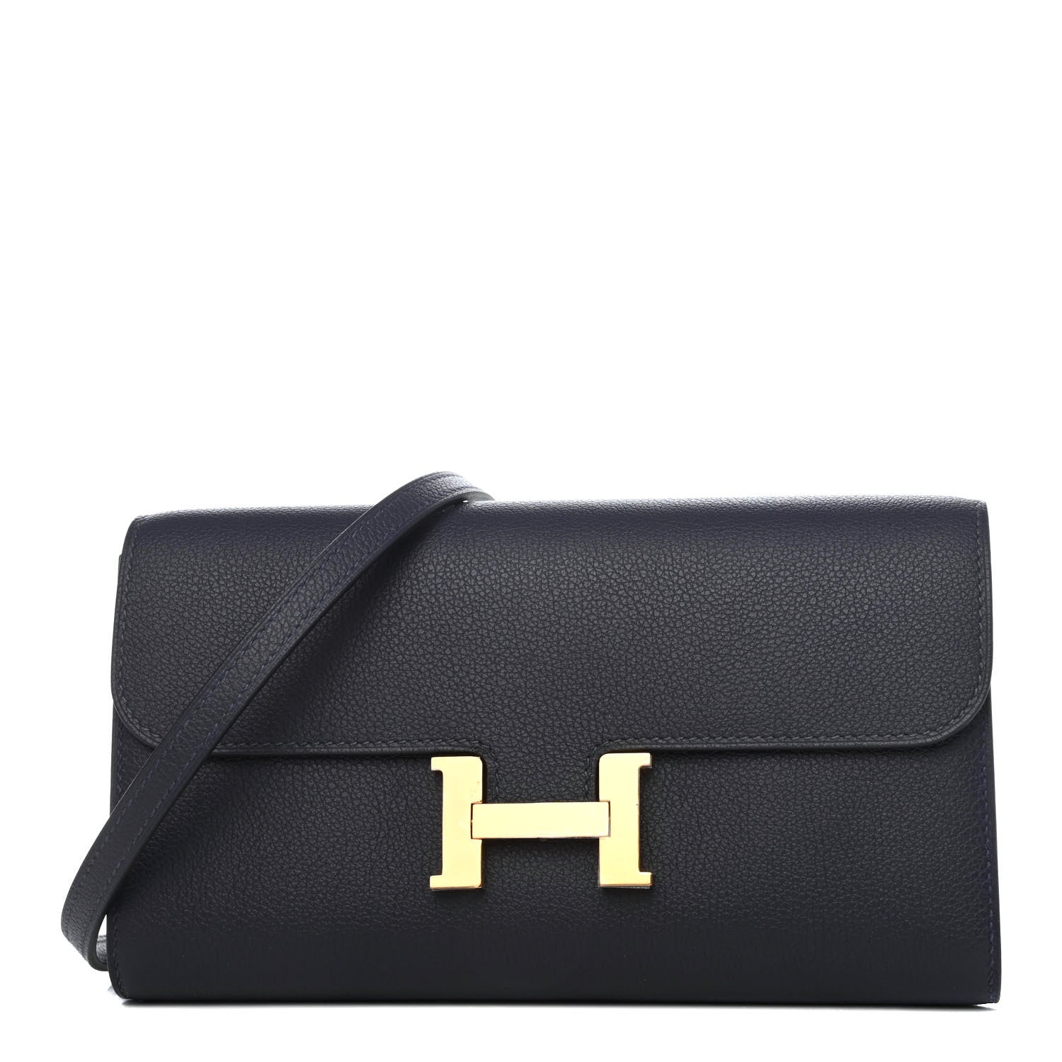 Hermes Evercolor Constance Wallet To Go Bleu Nuit 1 of 4
