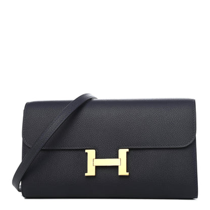 Hermes Evercolor Constance Wallet To Go Bleu Nuit 1 of 4