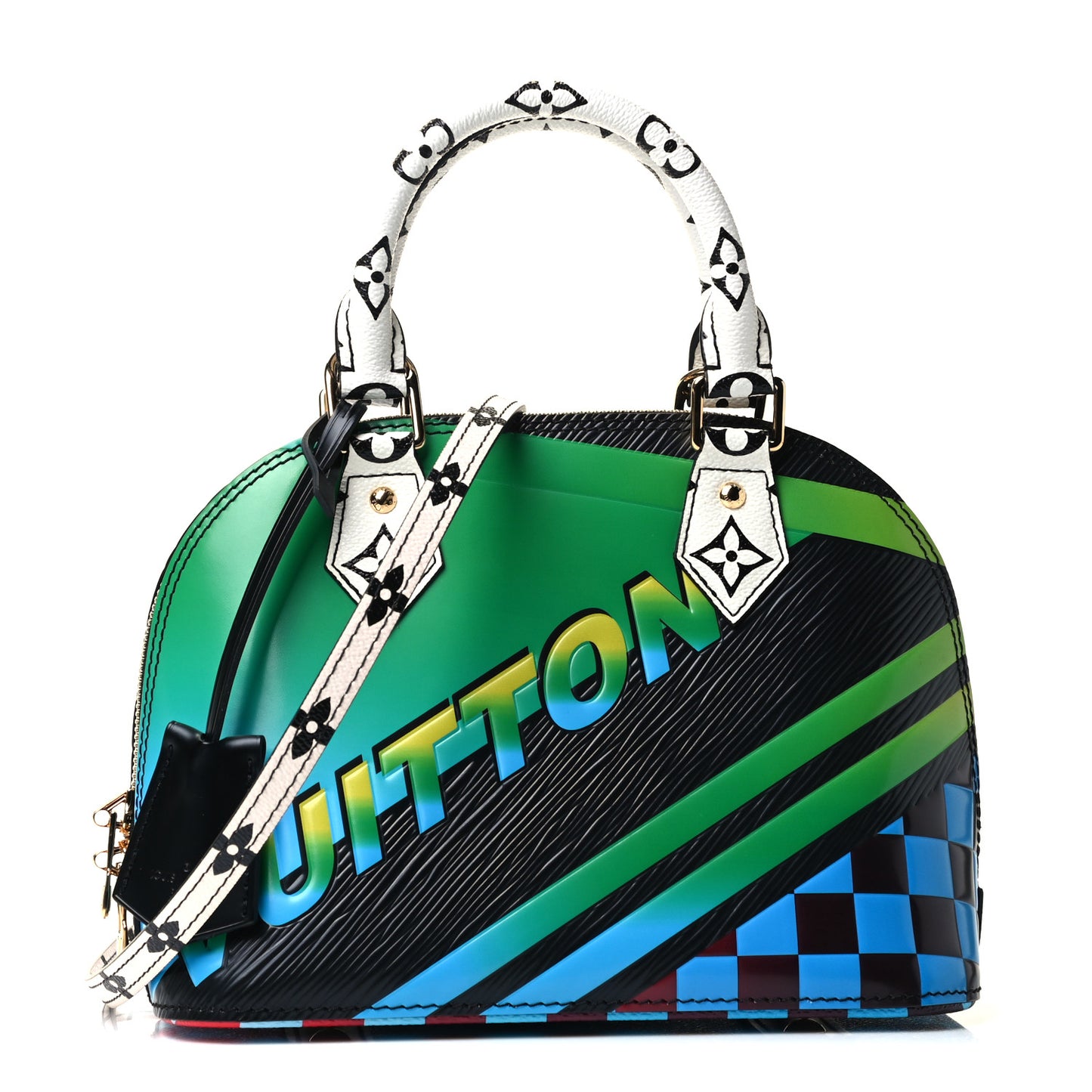 Epi Damier Race Alma BB Blue Vert