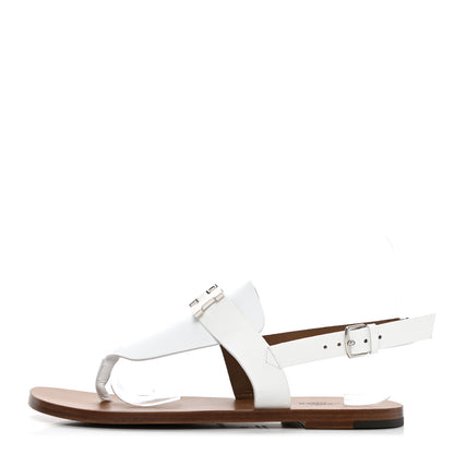 Hermes Calfskin Sandals 39 White 1 of 9