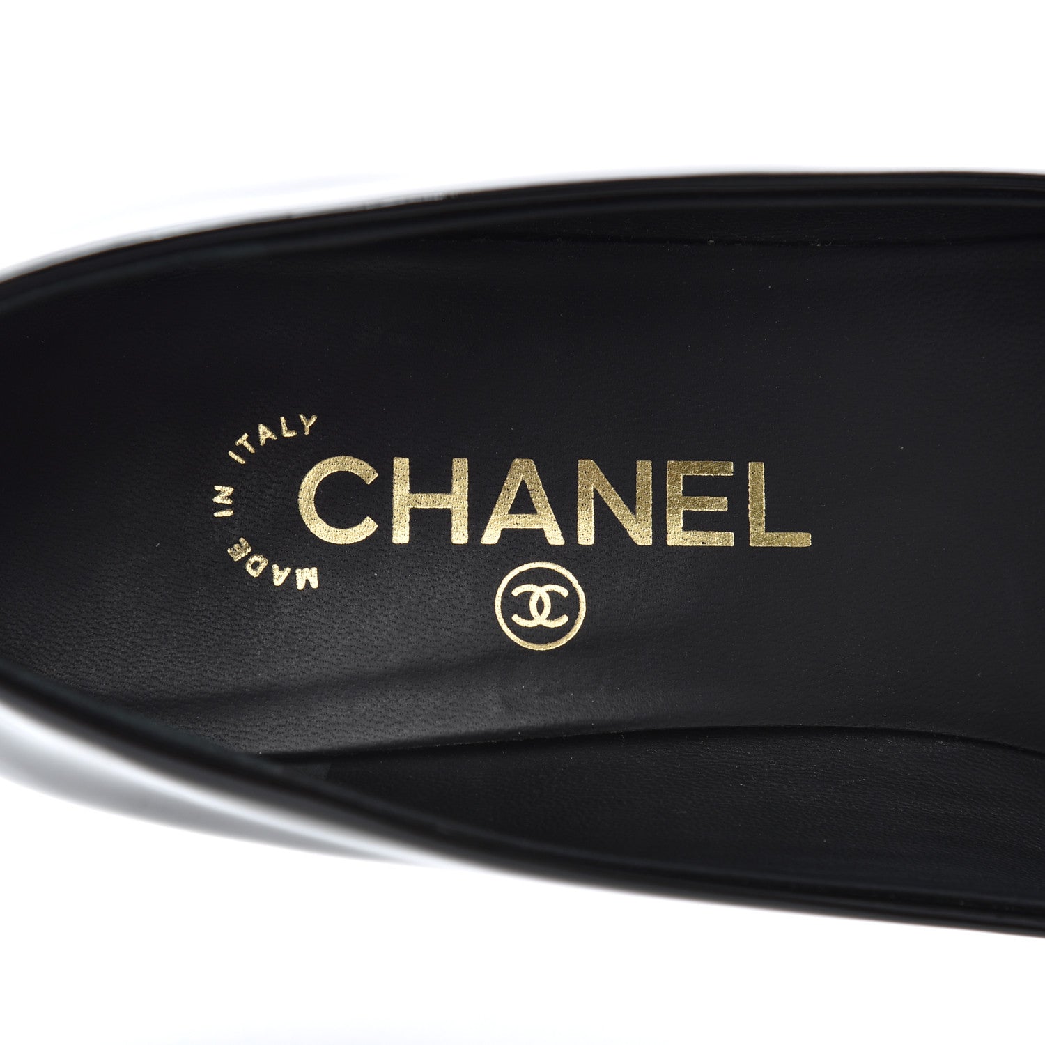 Chanel Patent Low Heel Ballerina Pumps 39.5 Black 7 of 16