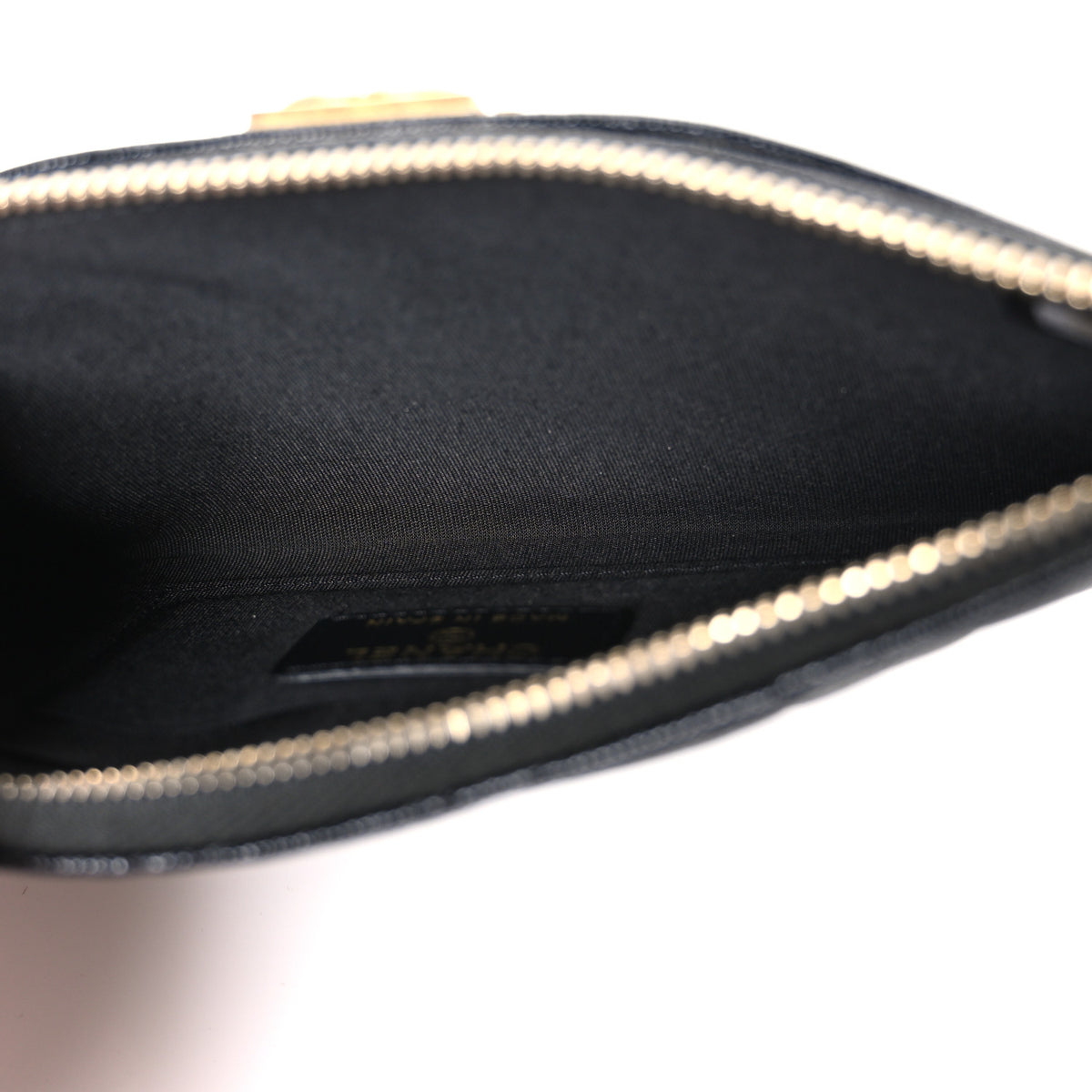 Chanel Caviar Quilted Classic Zip Boy Pouch Black 5 of 8
