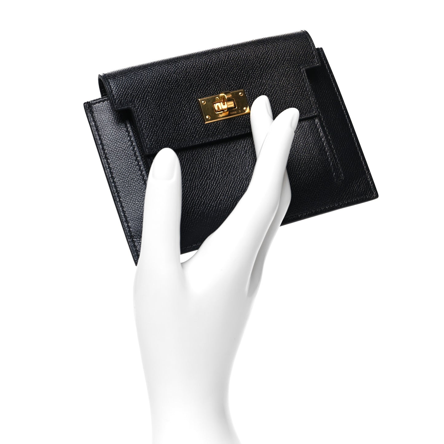 Epsom Kelly Pocket Compact Wallet Black