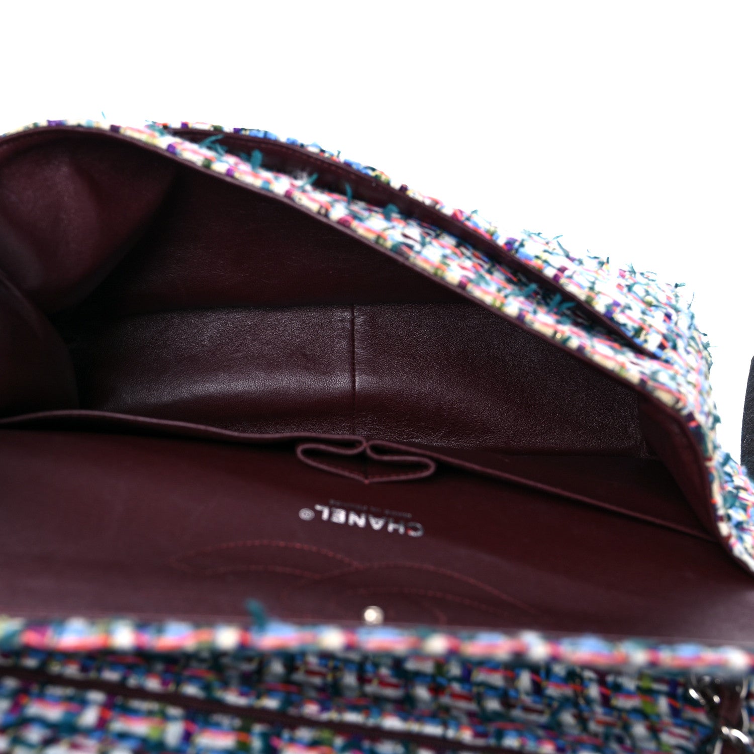 Chanel Tweed Quilted Jumbo Double Flap Multicolor 5 of 15
