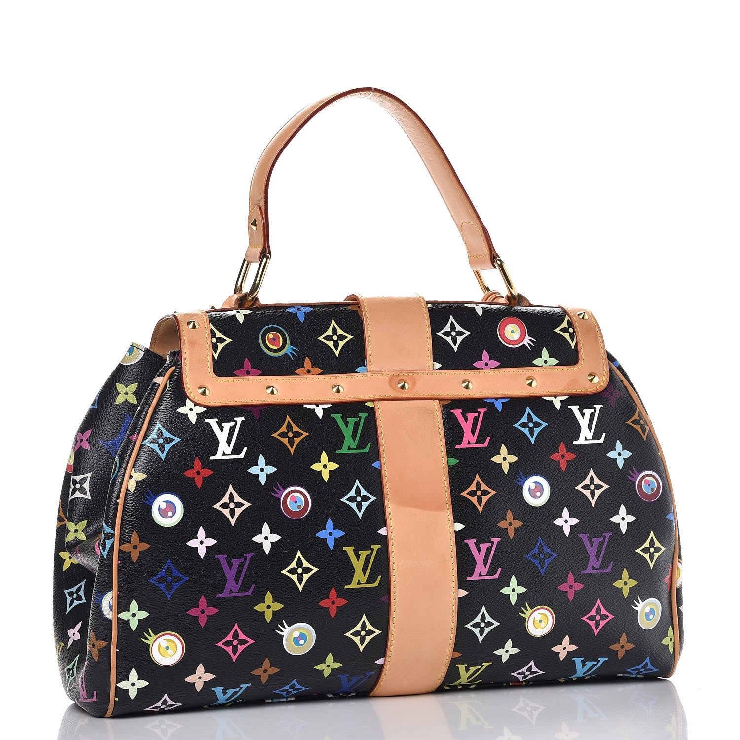 Louis Vuitton Monogram Multicolor Murakami Eye Love You Black 3 of 13
