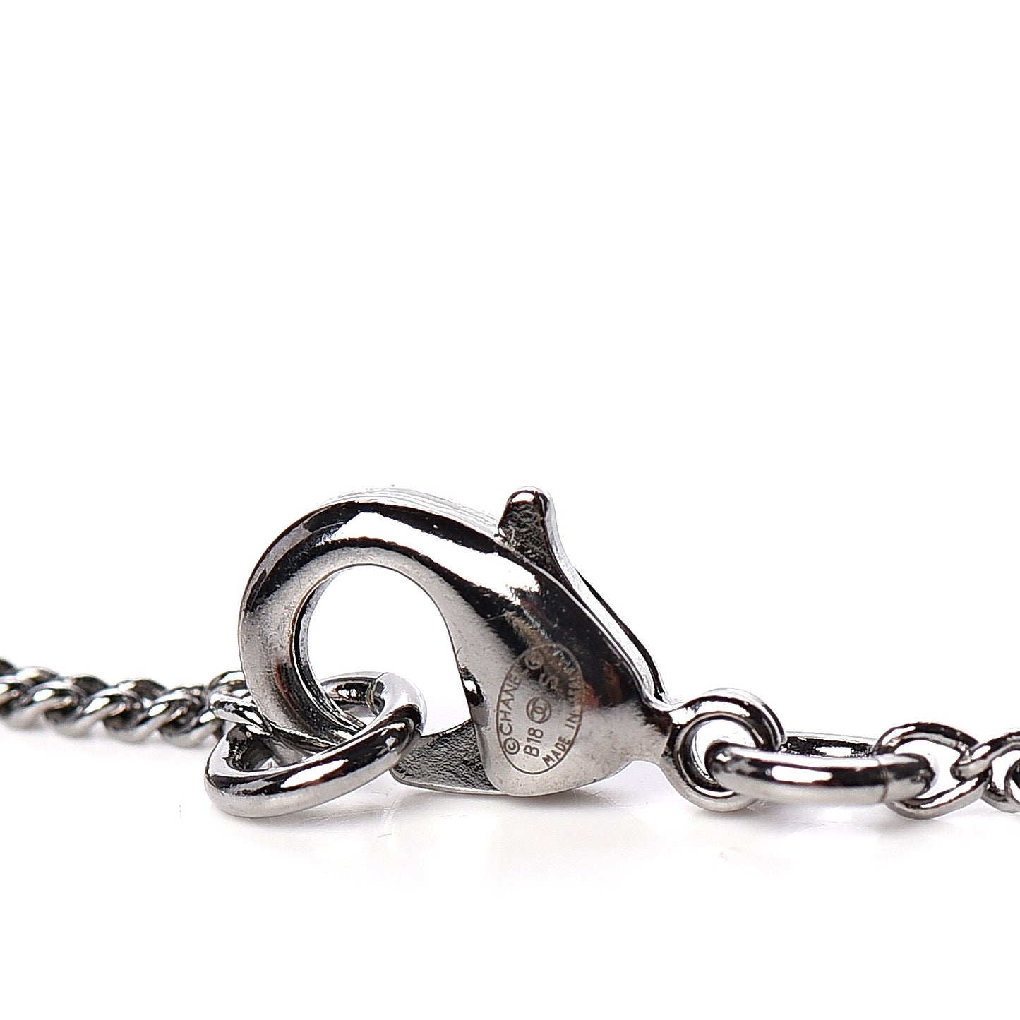Ruthenium Crystal CC Drop Necklace Black