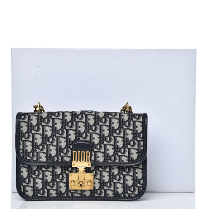Christian Dior Oblique Small DiorAddict Flap Bag Navy Blue 8 of 8