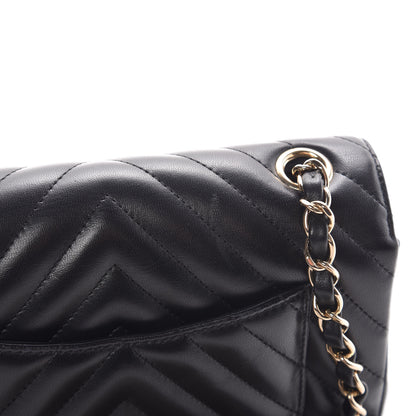 Chanel Lambskin Chevron Quilted Mini Rectangular Flap Black 11 of 12