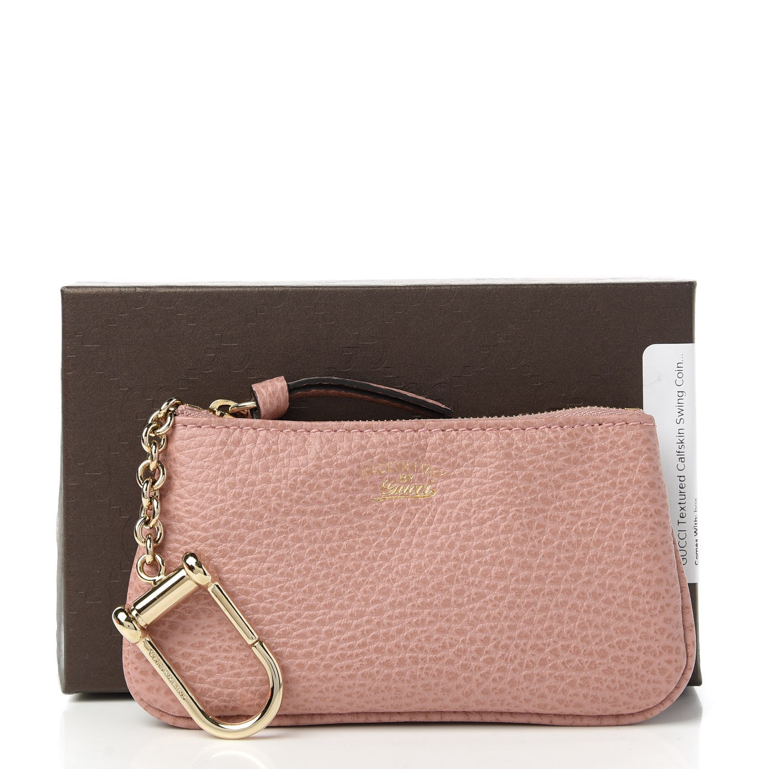 Gucci Dollar Calfskin Swing Key Case Soft Pink 11 of 11