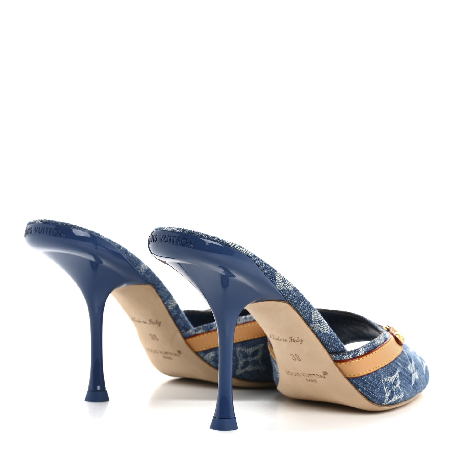Denim Monogram Neo Revival Mules 38