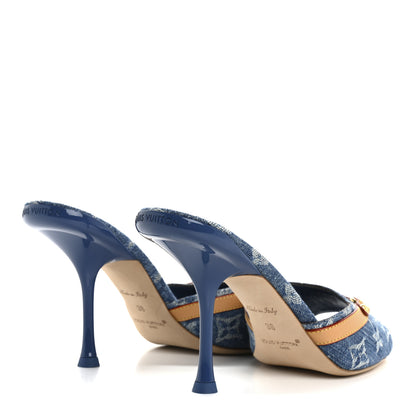 Louis Vuitton Denim Monogram Neo Revival Mules 38 5 of 9
