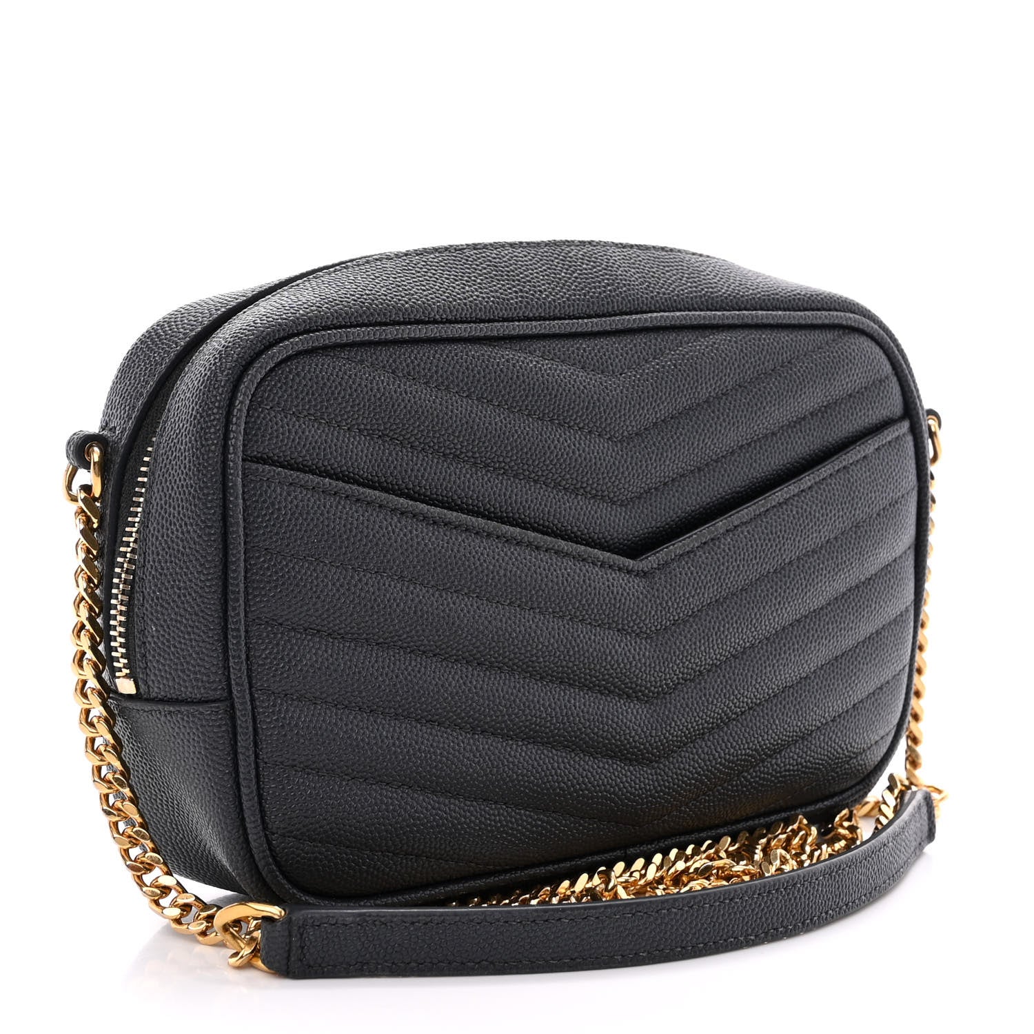 Saint Laurent Grain De Poudre Matelasse Monogram Mini Lou Camera Bag Dark Smog 3 of 10