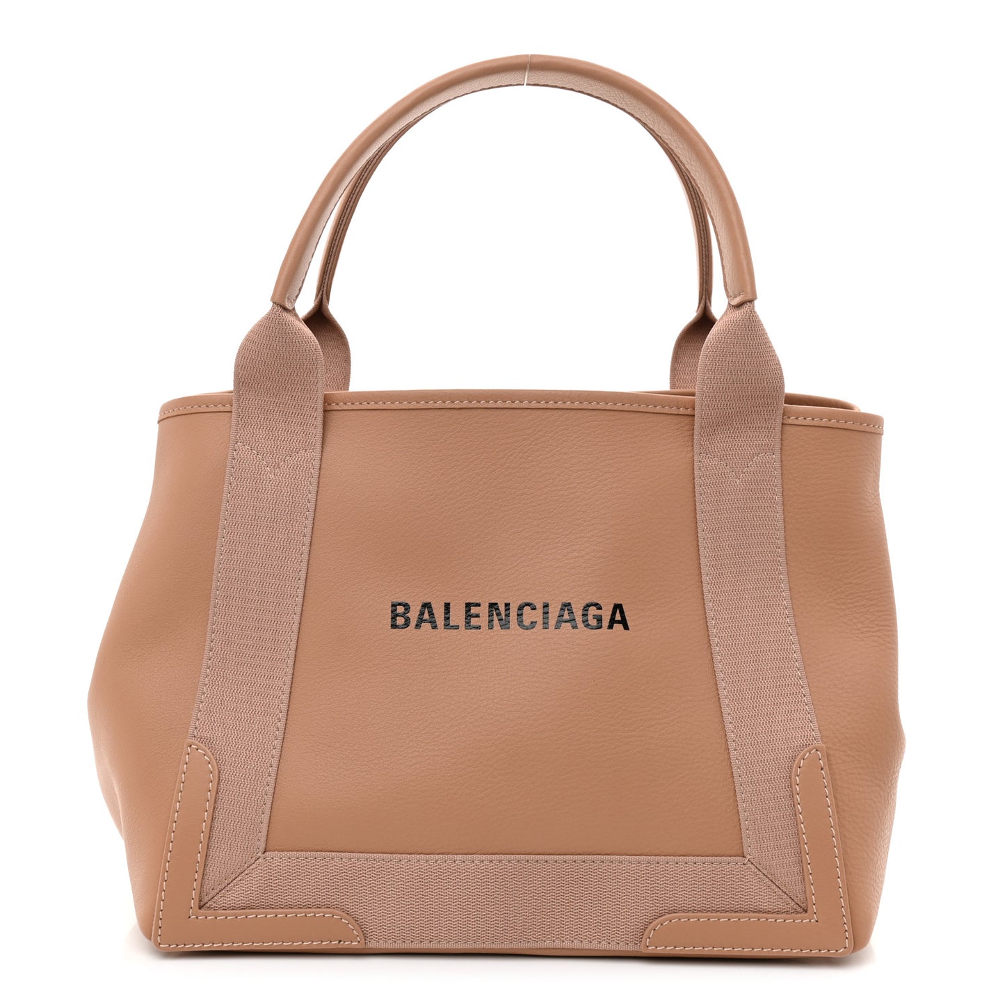 Nappa S Navy Cabas Beige Latte