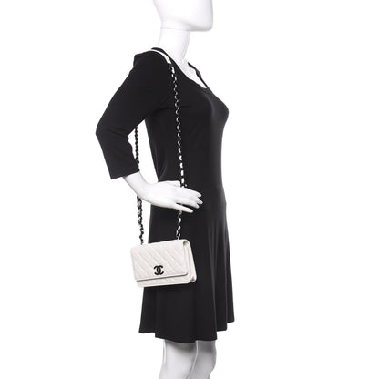 Chanel Caviar Quilted My Everything Wallet On Chain WOC White 2 of 10