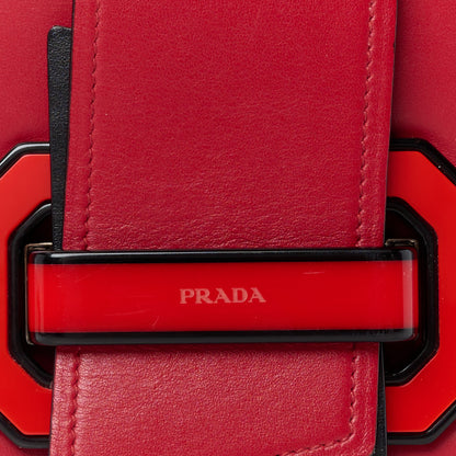 Prada City Calf Plex Ribbon Bag Red 9 of 13