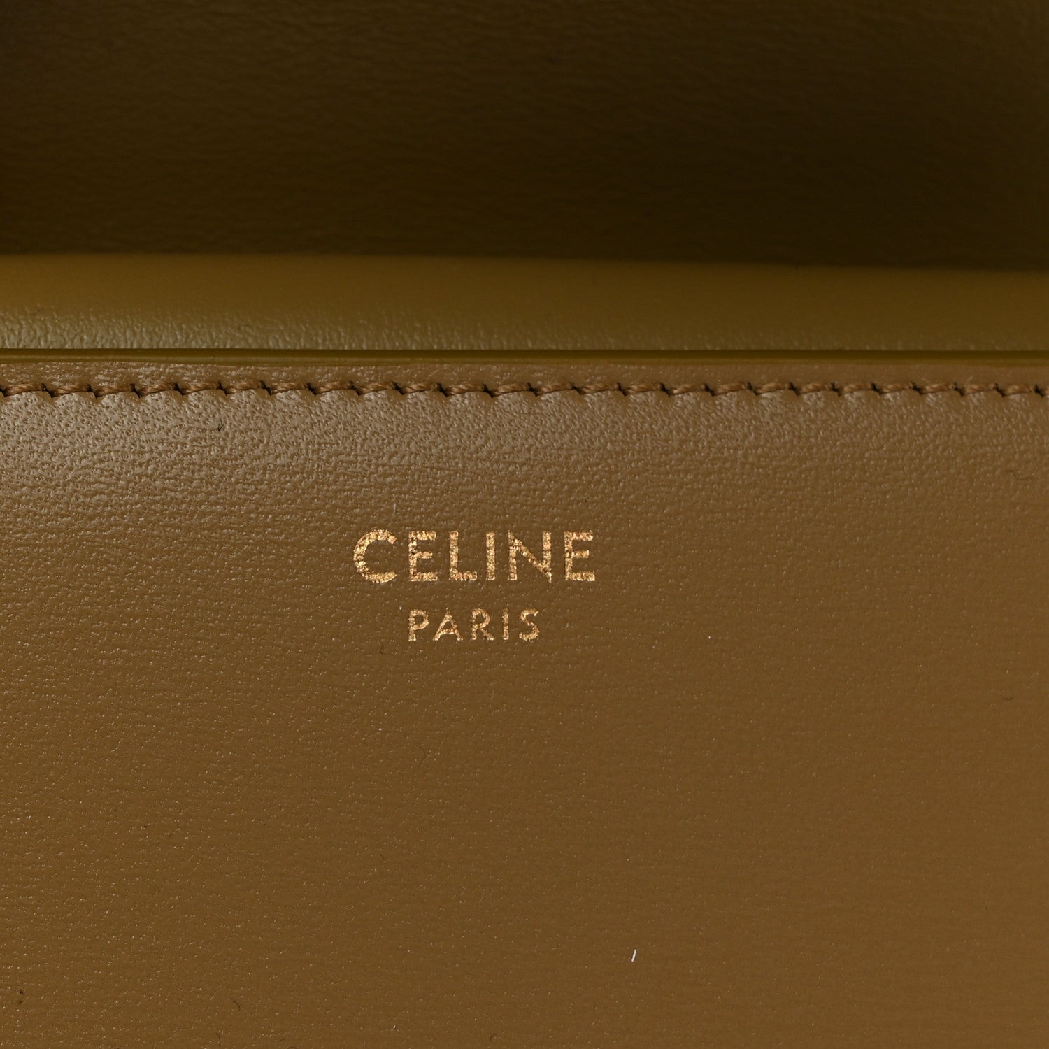 Celine Shiny Smooth Lambskin Small Triomphe Wallet Olive 6 of 8