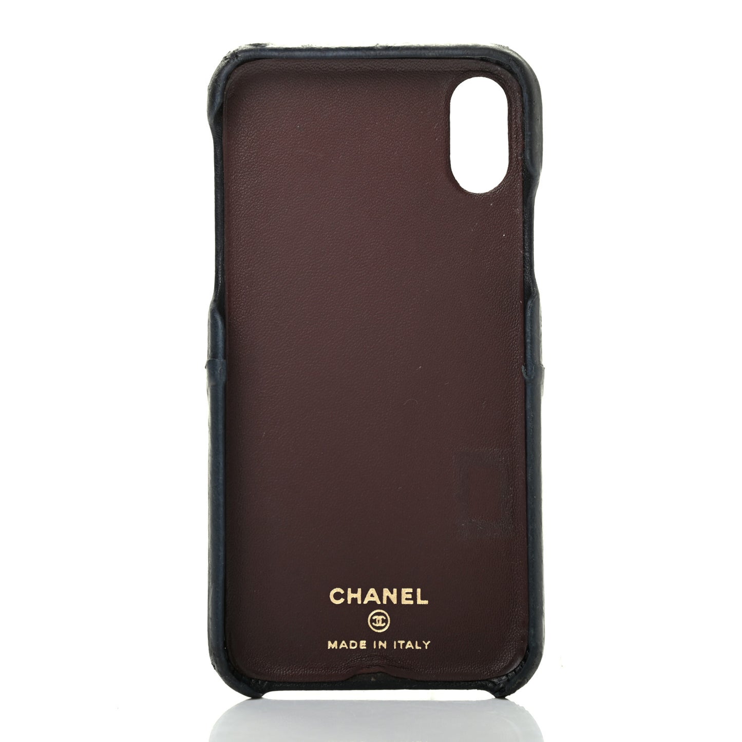 Lambskin Quilted iPhone X Case Black