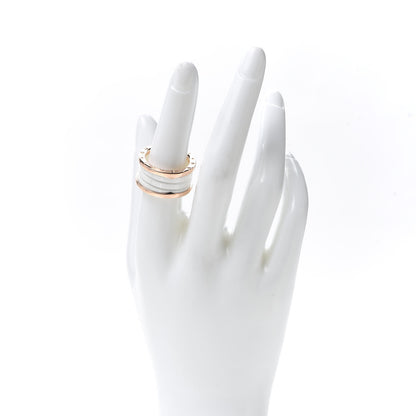 Bulgari 18K Rose Gold White Ceramic B.Zero1 Four-Band Ring 57 8 2 of 6