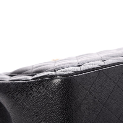 Chanel Caviar Quilted Jumbo Single Flap Black 13 of 15