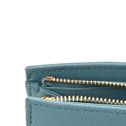 Christian Dior Calfskin Cannage Caro Zipped Pouch With Chain Cloud Blue 14 of 14