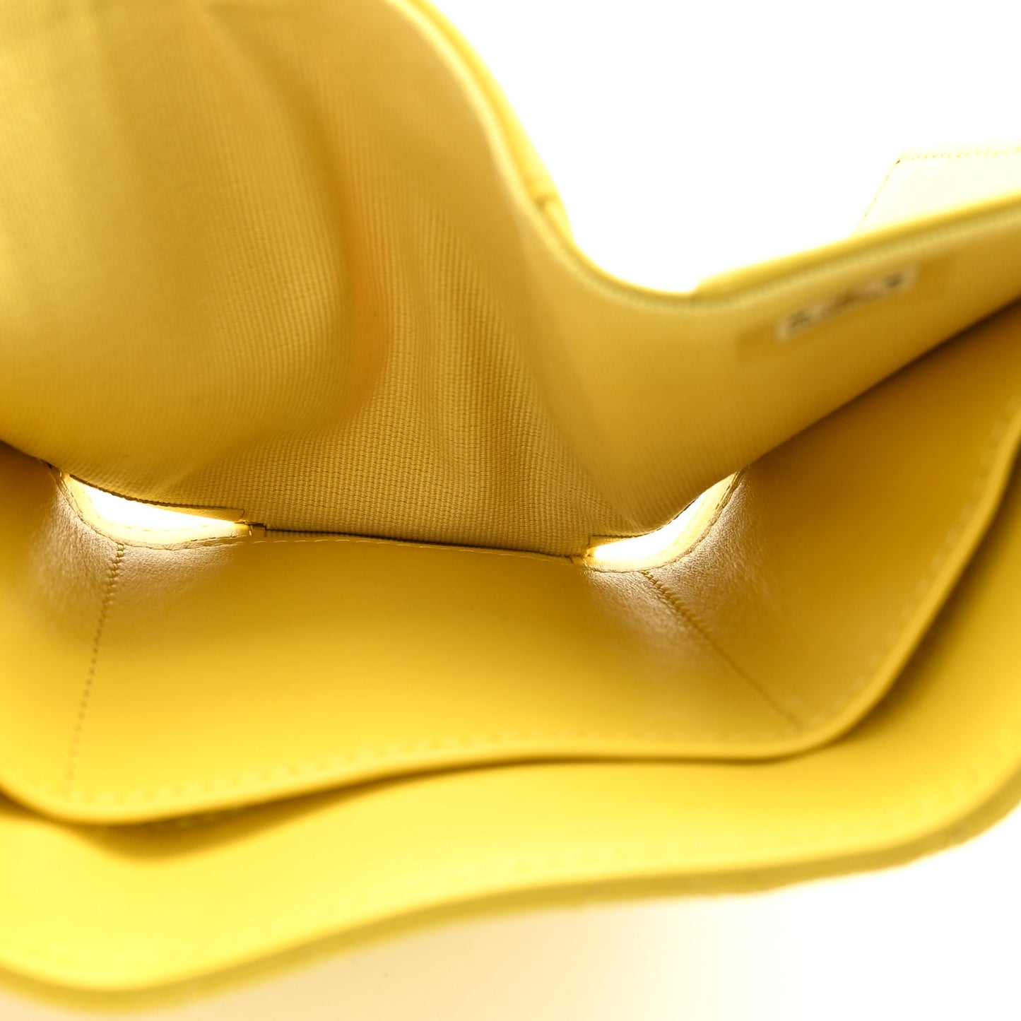Caviar Quilted Double Flap Wallet Yellow