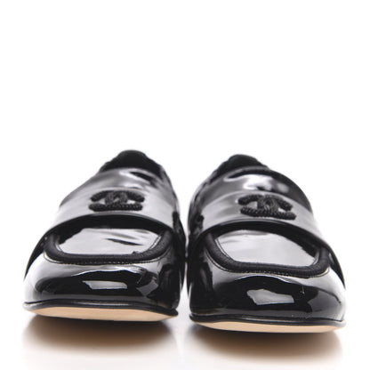 Chanel Patent CC Loafers 36 Black 2 of 9