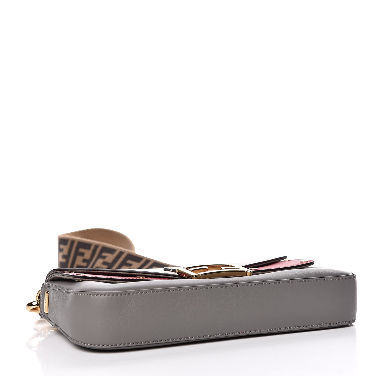 Fendi Vitello Grace FF 1974 Baguette Argilla Nuvola Fragola 4 of 10