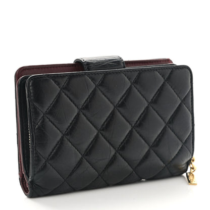 Chanel Aged Calfskin Quilted Reissue Zipped Pocket Wallet Black 3 of 8