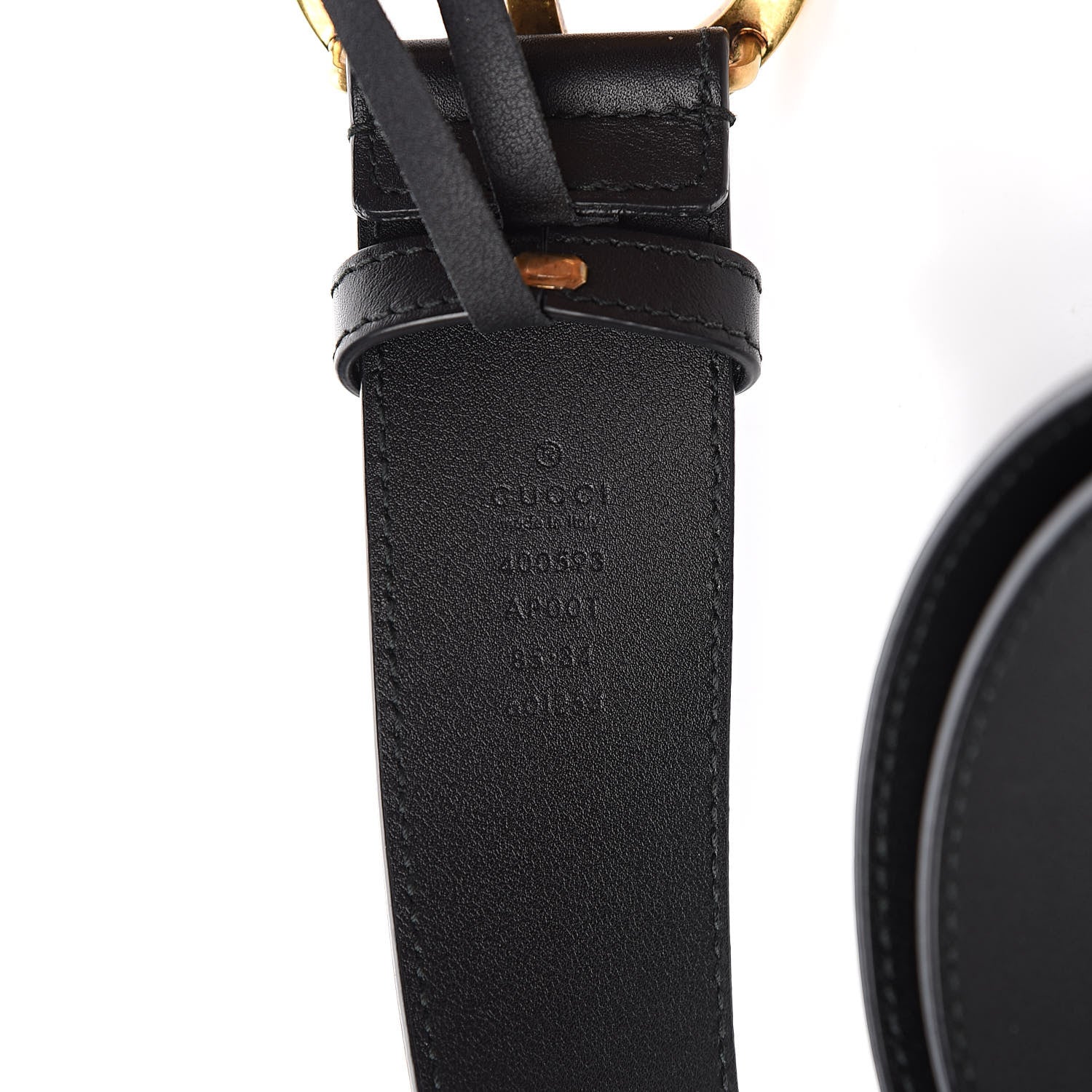 Gucci Calfskin Double G 40mm Belt 85 34 Black 6 of 7