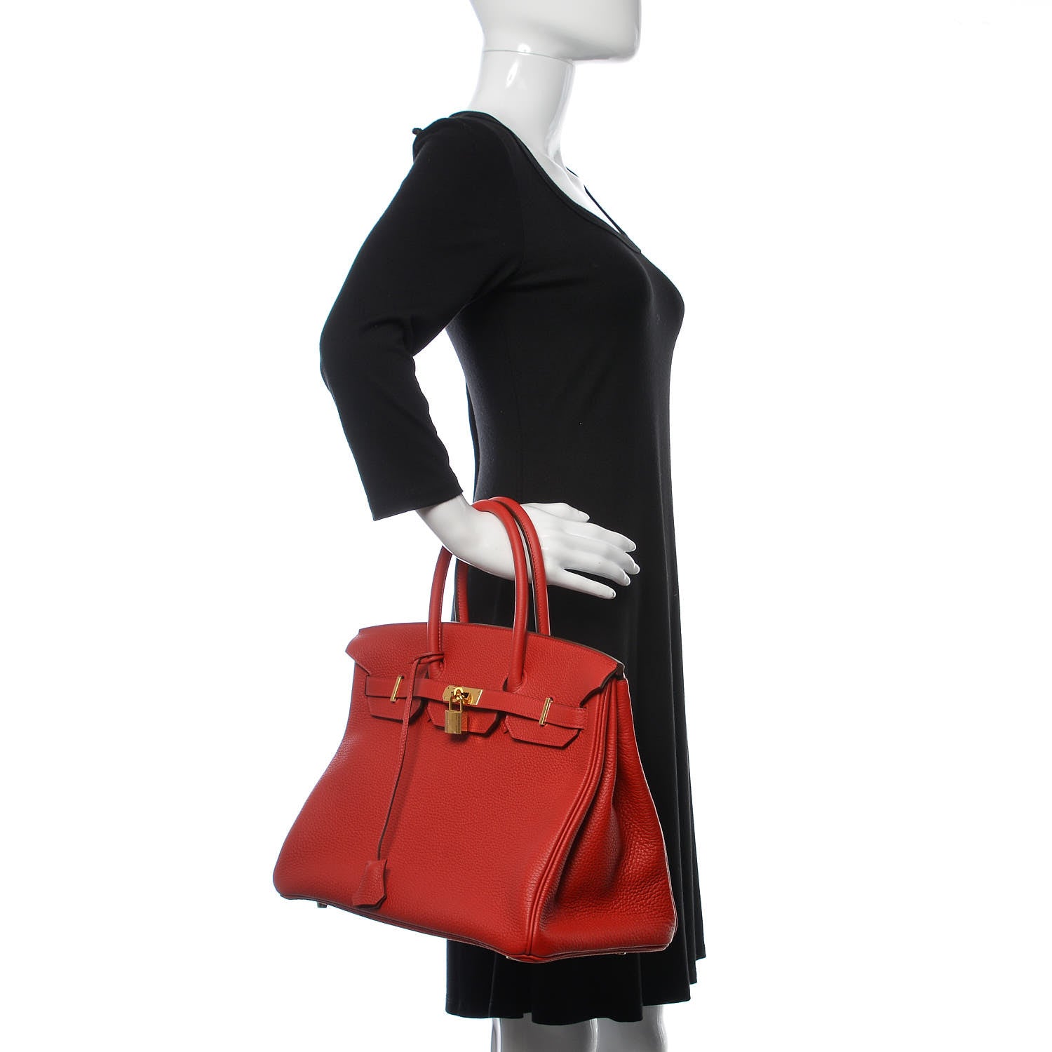 Hermes Togo Birkin 35 Rouge Casaque 2 of 10