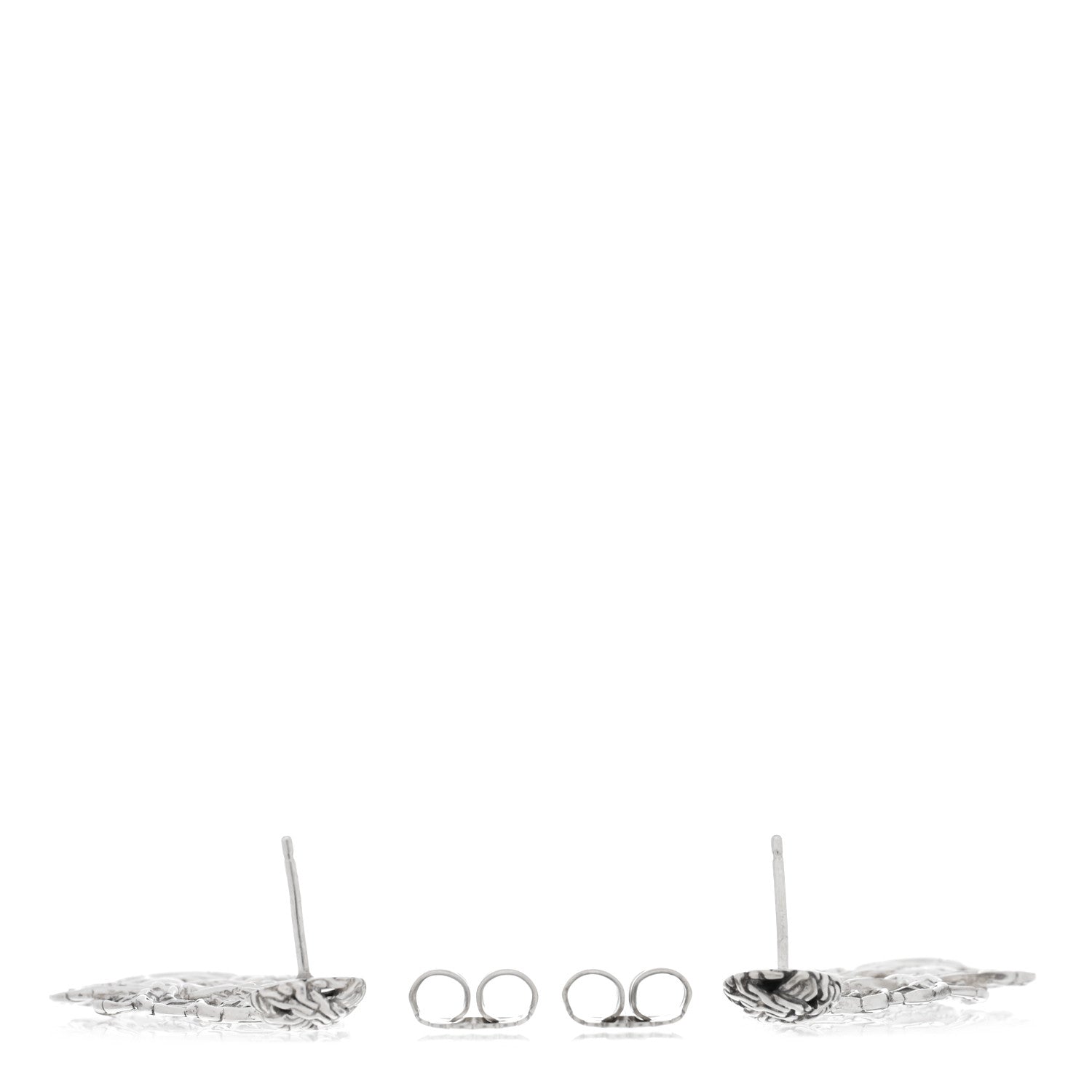 John Hardy Sterling Silver Classic Chain Braided Saddle Drop Earrings 3 of 4