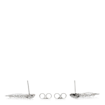 John Hardy Sterling Silver Classic Chain Braided Saddle Drop Earrings 3 of 4