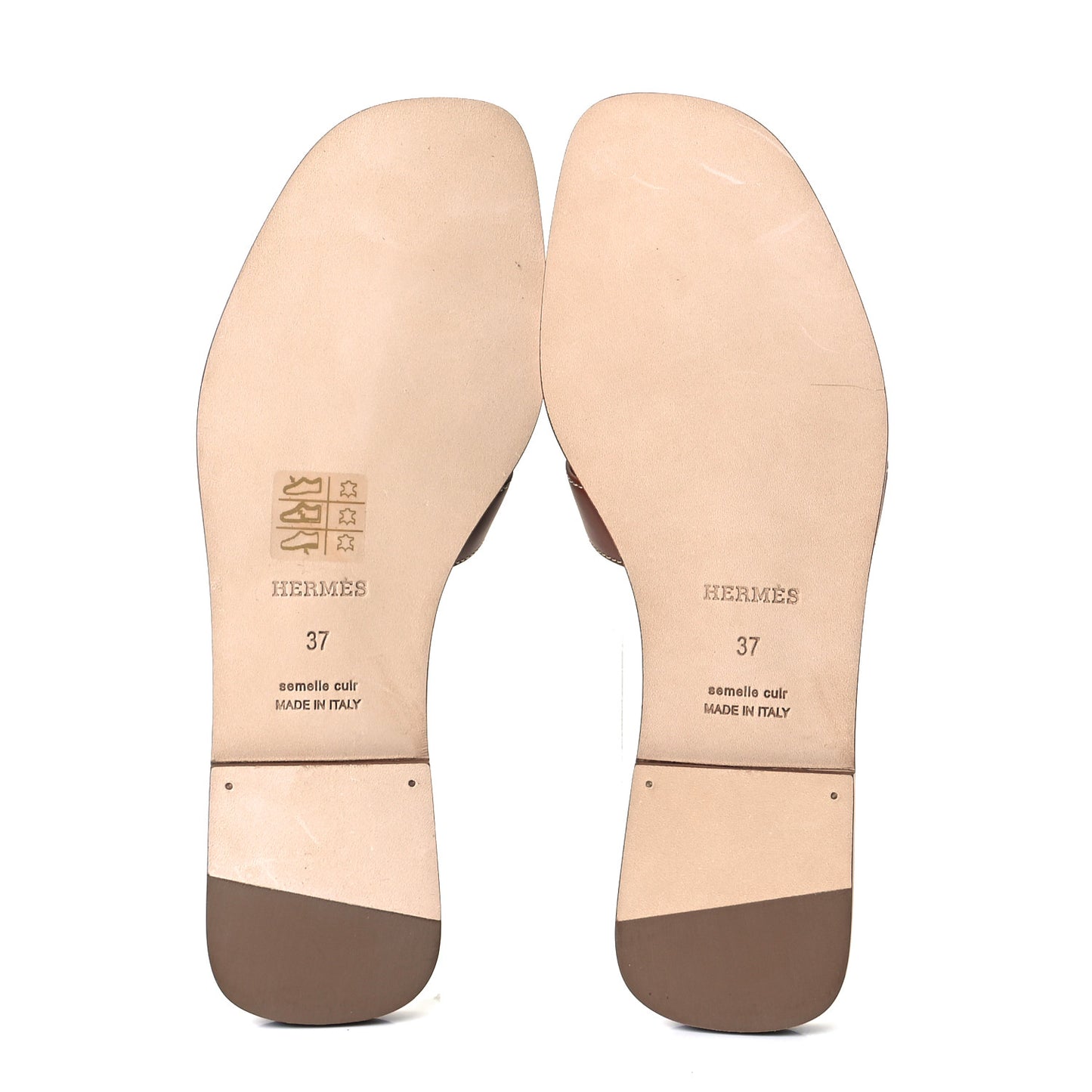 Box Calfskin Oran Sandals 37 Gold
