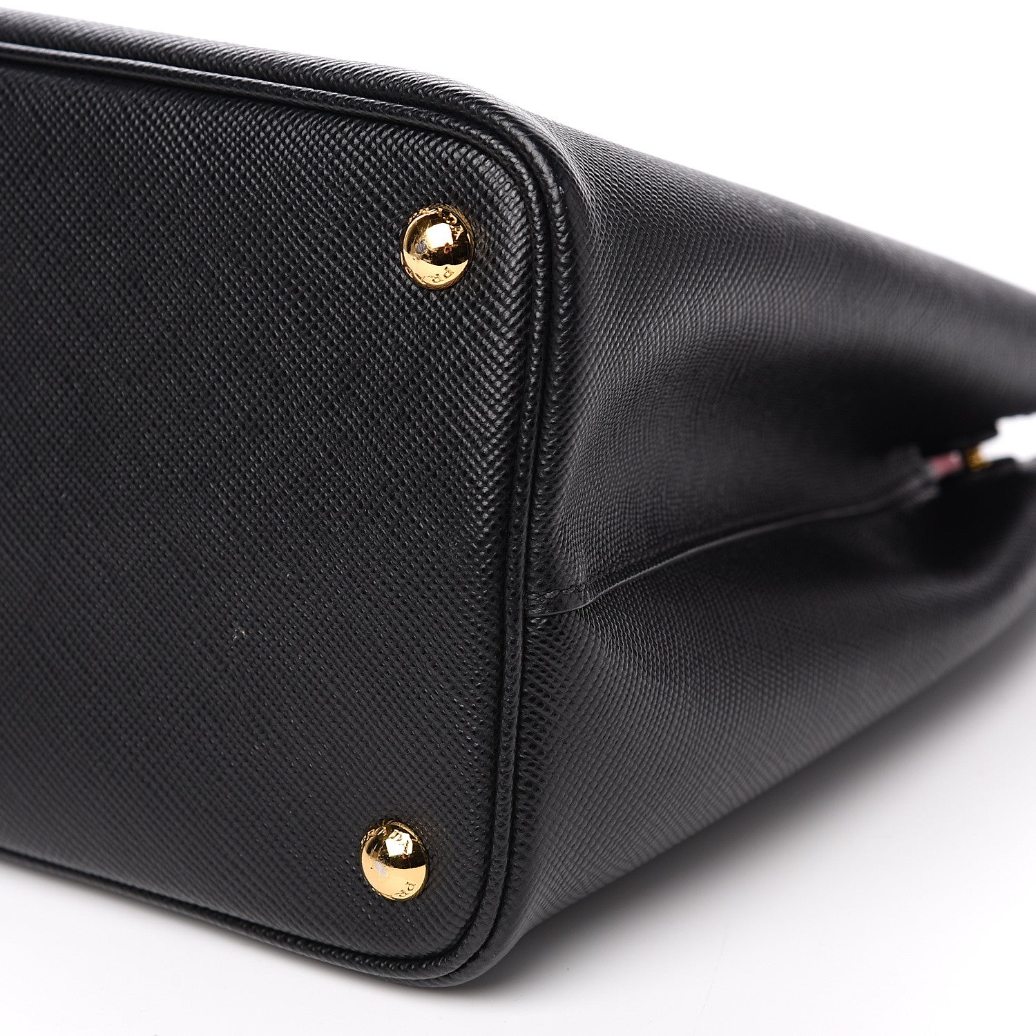 Prada Saffiano Cuir Medium Double Bag Black Fuoco 8 of 10