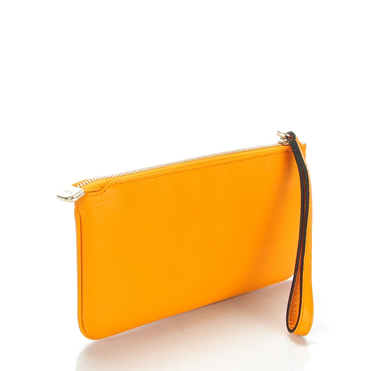 Pebbled Calfskin Soho Wristlet Curcuma