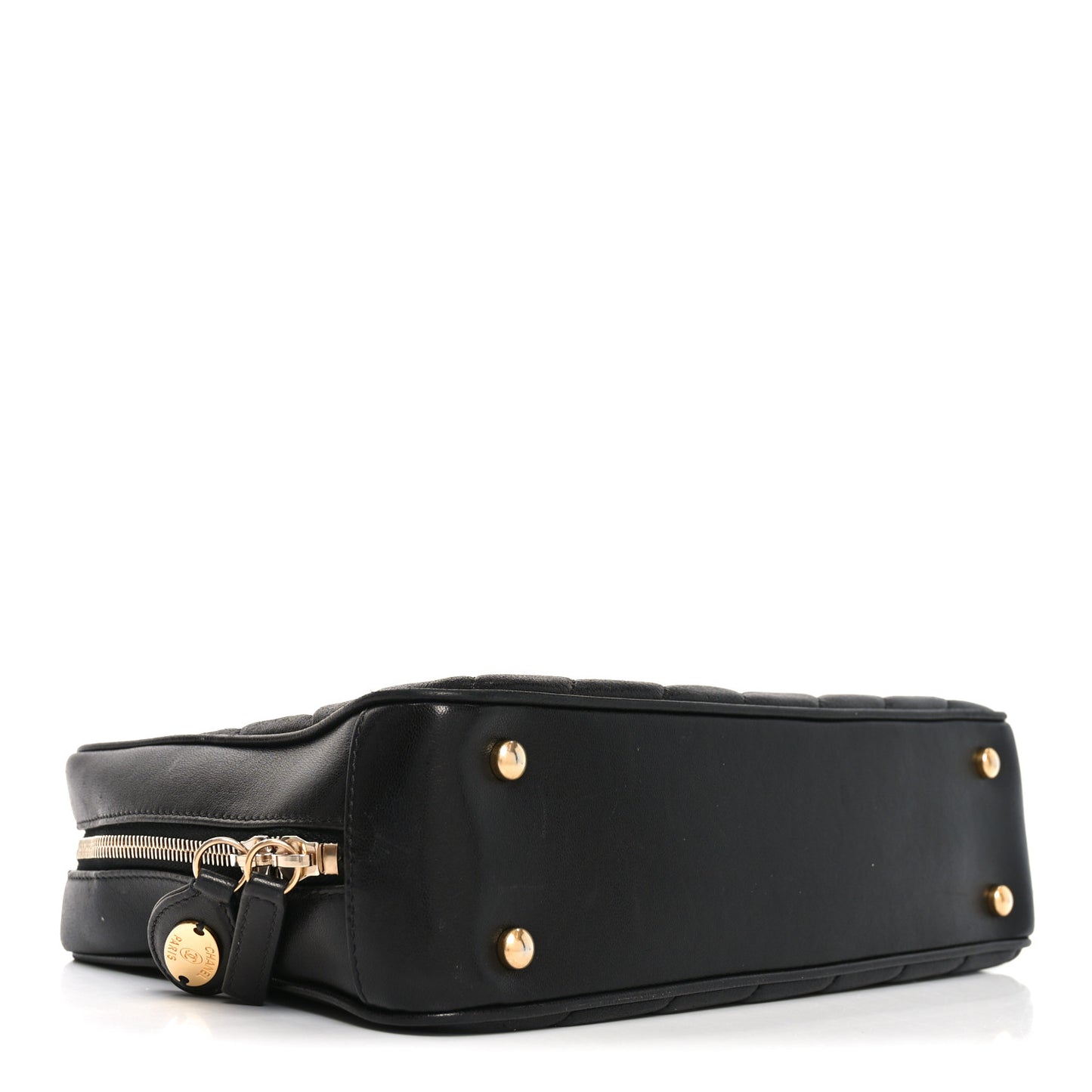 Lambskin Quilted Coco Vintage Camera Case Black
