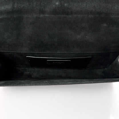 Saint Laurent Patent Cassandre Tassel Clutch Black 5 of 12