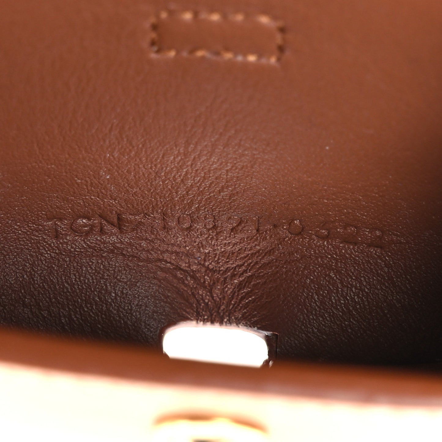 Calfskin Kaia Airpods Micro Bag Vintage Brown Gold