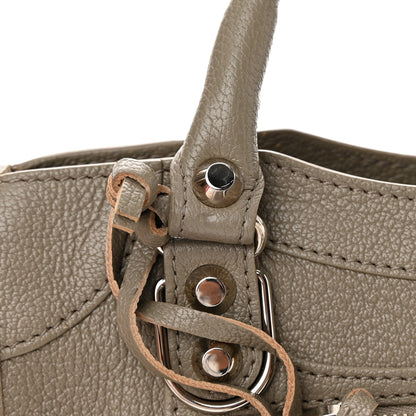 Balenciaga Chevre Silver Metallic Edge Hardware Mini City Gris Taupe 13 of 15