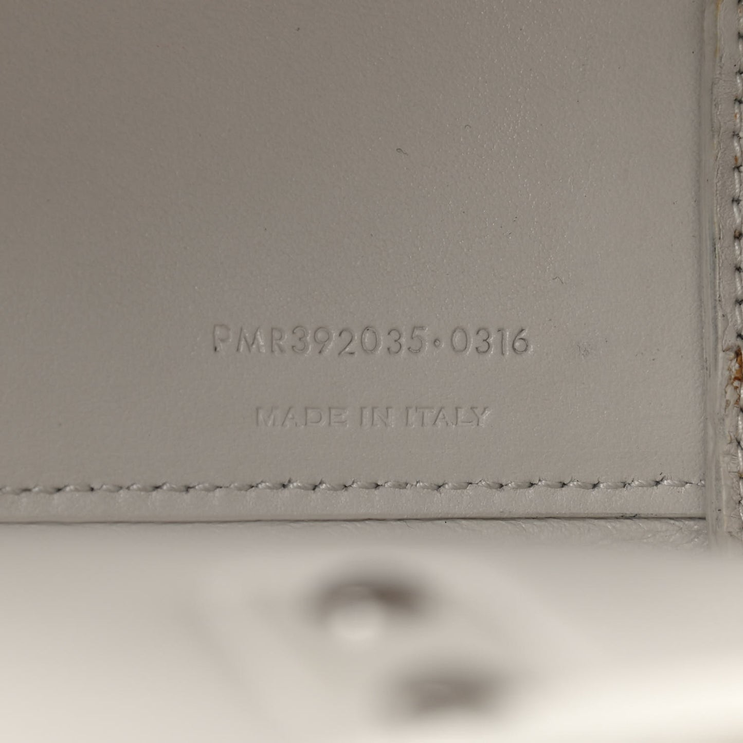 Grained Calfskin Nano Sac de Jour Dove White