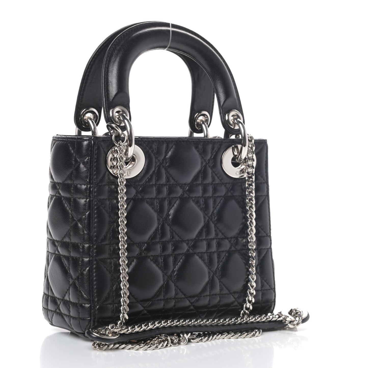 Lambskin Cannage Mini Lady Dior Black