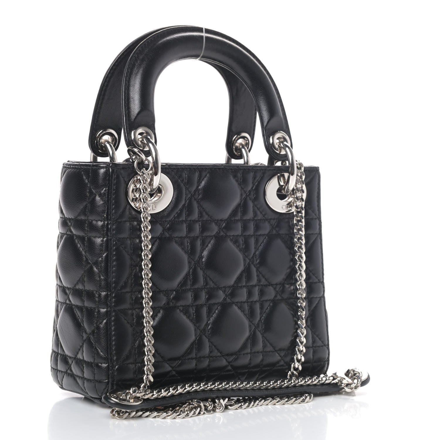 Christian Dior Lambskin Cannage Mini Lady Dior Black 2 of 4